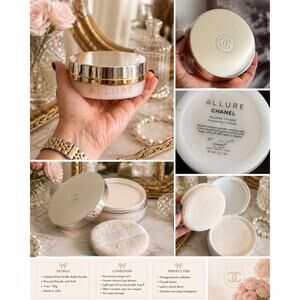Vintage Chanel Allure Body Powder & No. 5 Container Collectible Display Prop